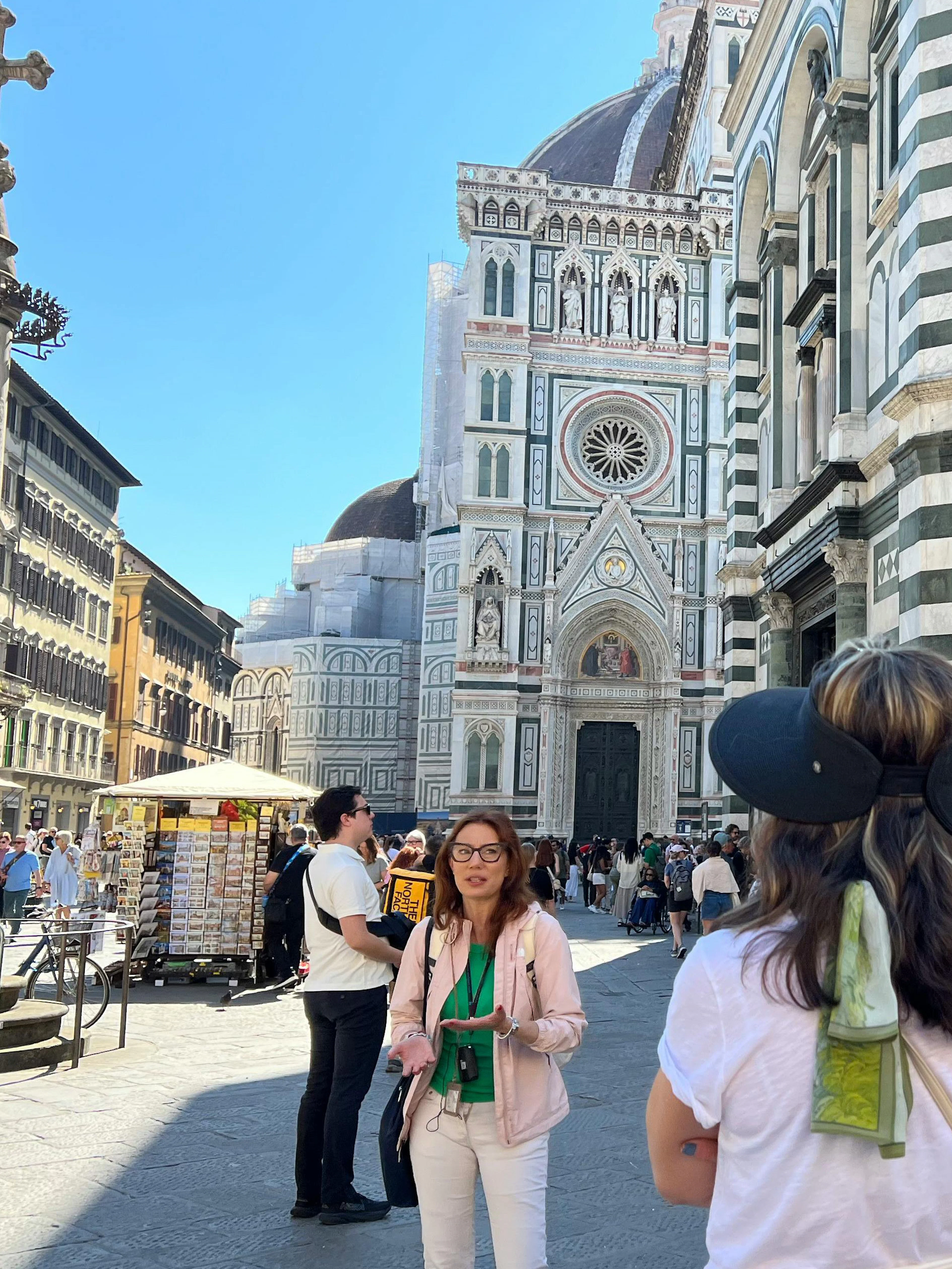 Tour group in front of Florence Cathedral, Italy.