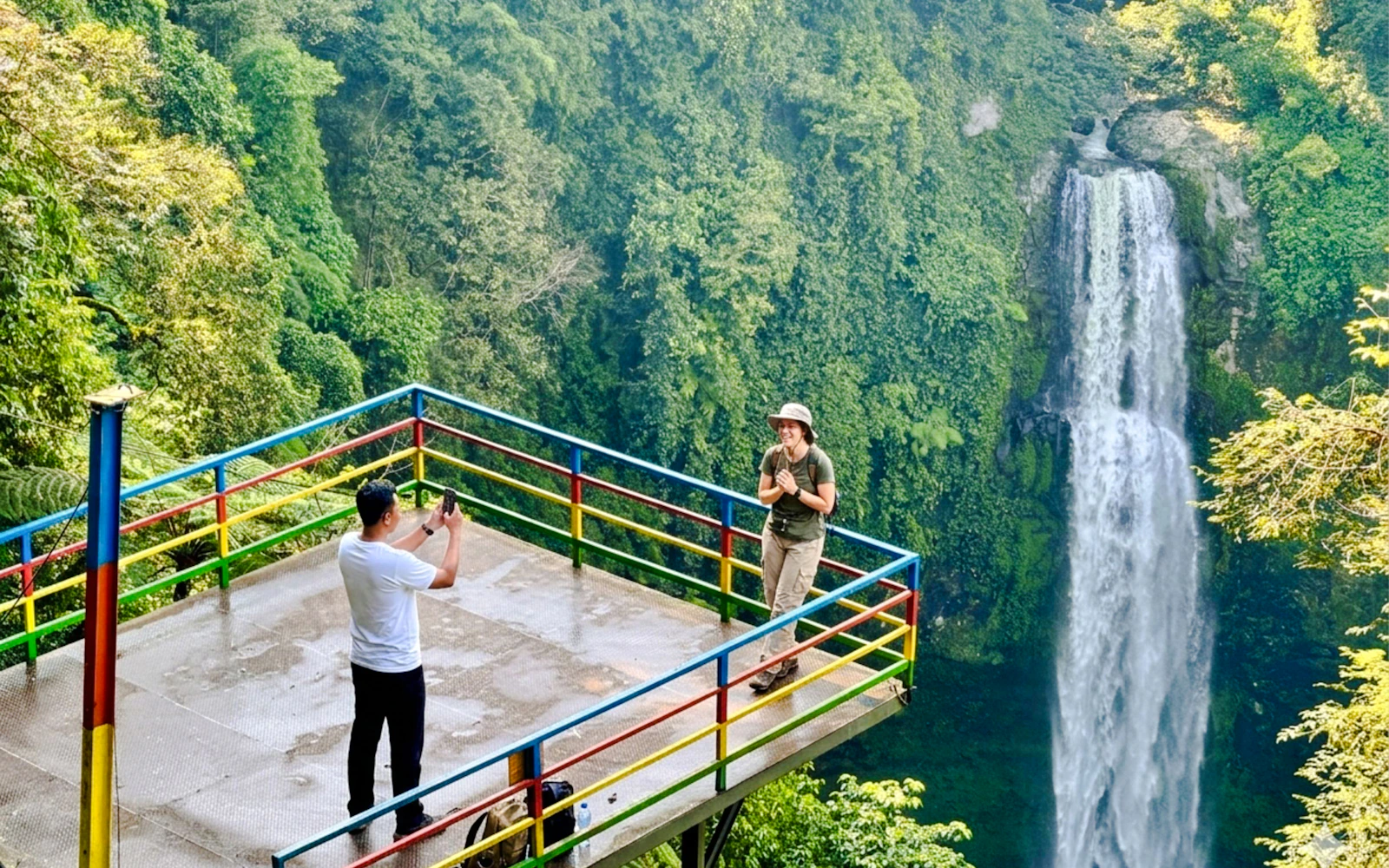 Jakarta to Bandung Day Trip: Rainbow Waterfall, Floating Market Lembang & Tea Plantation