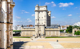 Château de Vincennes in Paris with its medieval towers and courtyard.