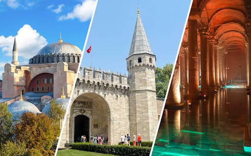 biglietto combinato per le visite guidate a santa sofia, al palazzo topkapi e alla cisterna basilica. -1