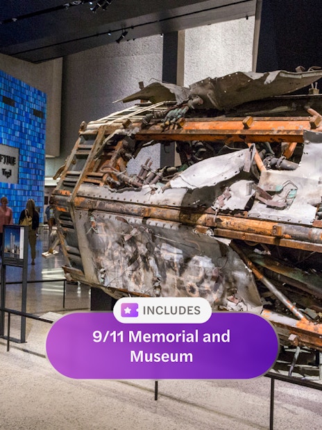 9/11 Memorial Museum exhibit with visitors, New York City.