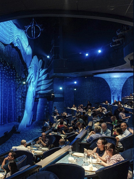 Underwater-themed dining with stage and audience at Varuna Theatrical Experience.