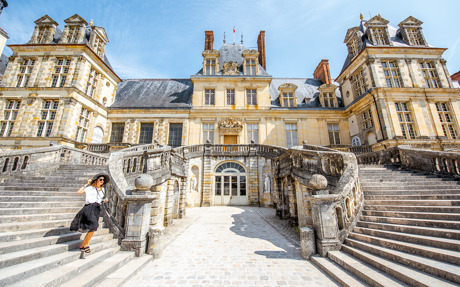 The Grand Staircase in Château de Fontainebleau