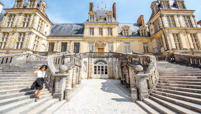 The Grand Staircase in Château de Fontainebleau