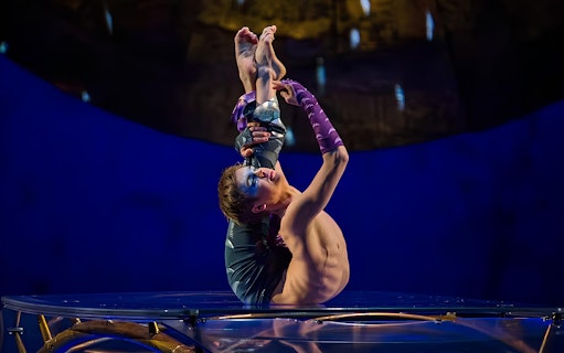 Contortionist performing in Cirque du Soleil's Luzia show.