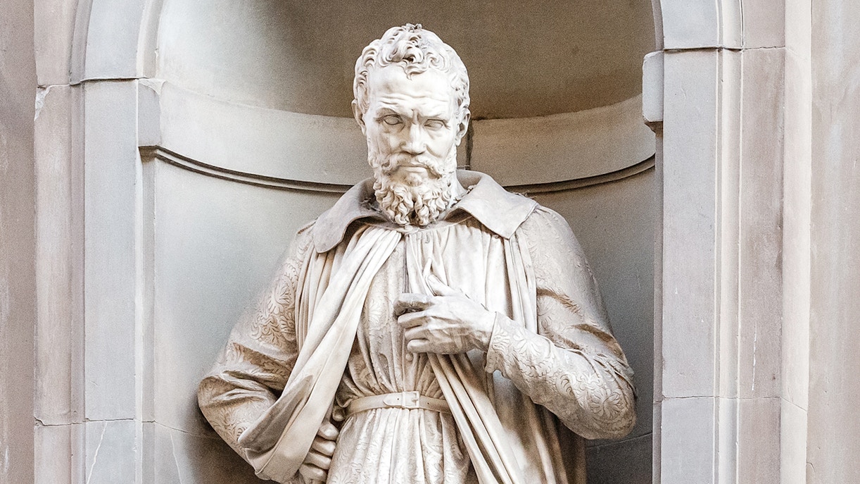 Michelangelo Buonarroti's statue in Florence, Italy