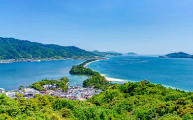 Amanohashidate sandbar view on Kyoto Coastal Tour, Japan.
