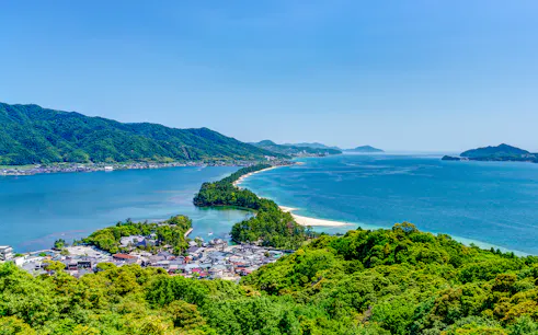 Amanohashidate sandbar view on Kyoto Coastal Tour, Japan.