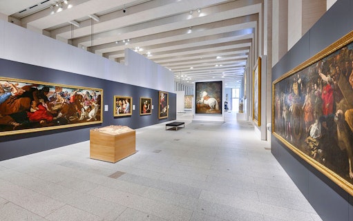 Paintings displayed in the Royal Collections Gallery, Madrid.