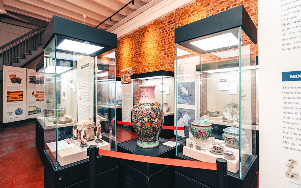 Exhibit of Chinese ceramics at Straits and Oriental Museum Penang.