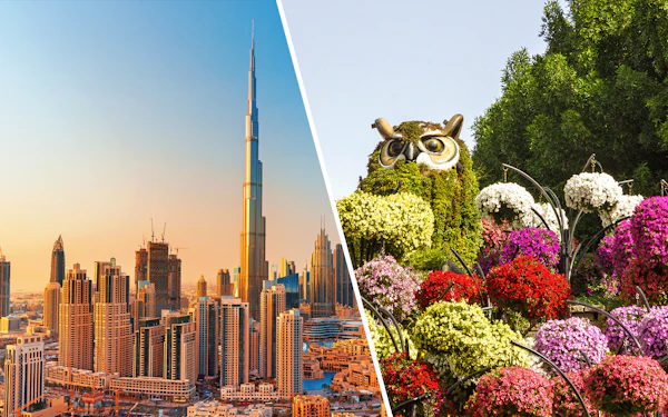 Combo: Burj Khalifa + Dubai Miracle Garden Tickets
