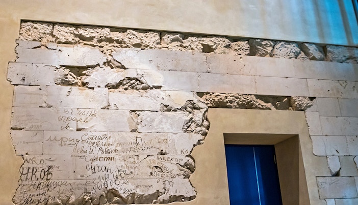 Kyrillische Graffiti am Reichstag
