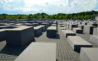 Memorial to the Murdered Jews of Europe in Berlin, part of self-guided city exploration game.