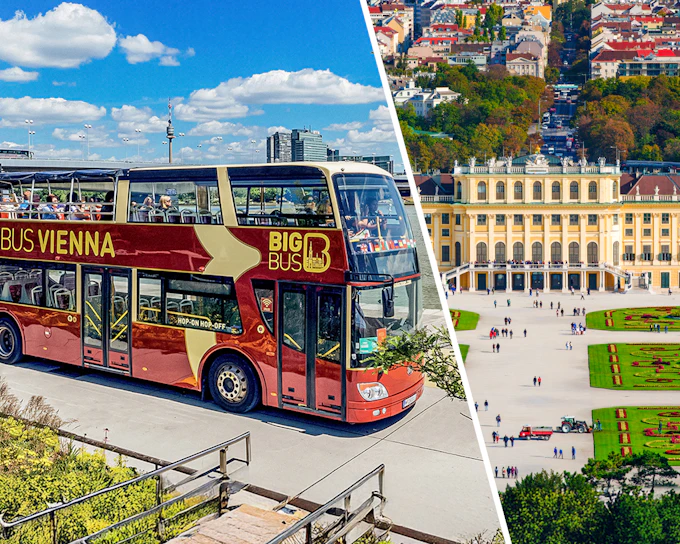 Combo: Vienna Hop-on Hop-off Bus Tour + Schönbrunn Palace & Belvedere Palace Tickets