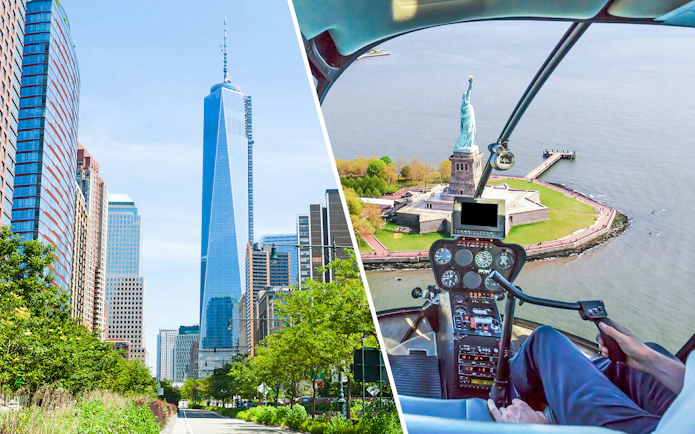 Combo (4% di sconto): biglietti per il One World Observatory + tour standard di 15 minuti in elicottero a New York