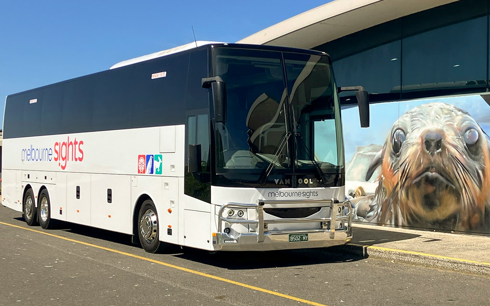 Tour bus for Phillip Island Penguin Parade express tour from Melbourne.