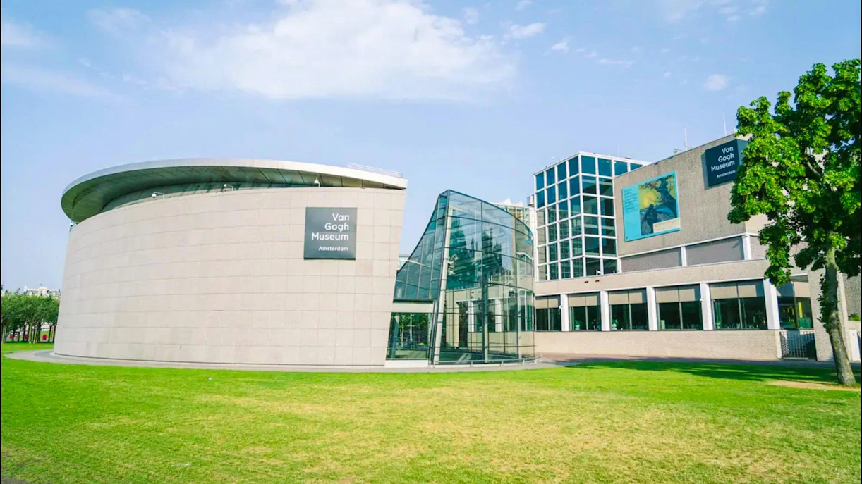 Van Gogh Museum exterior with modern architecture in Amsterdam.