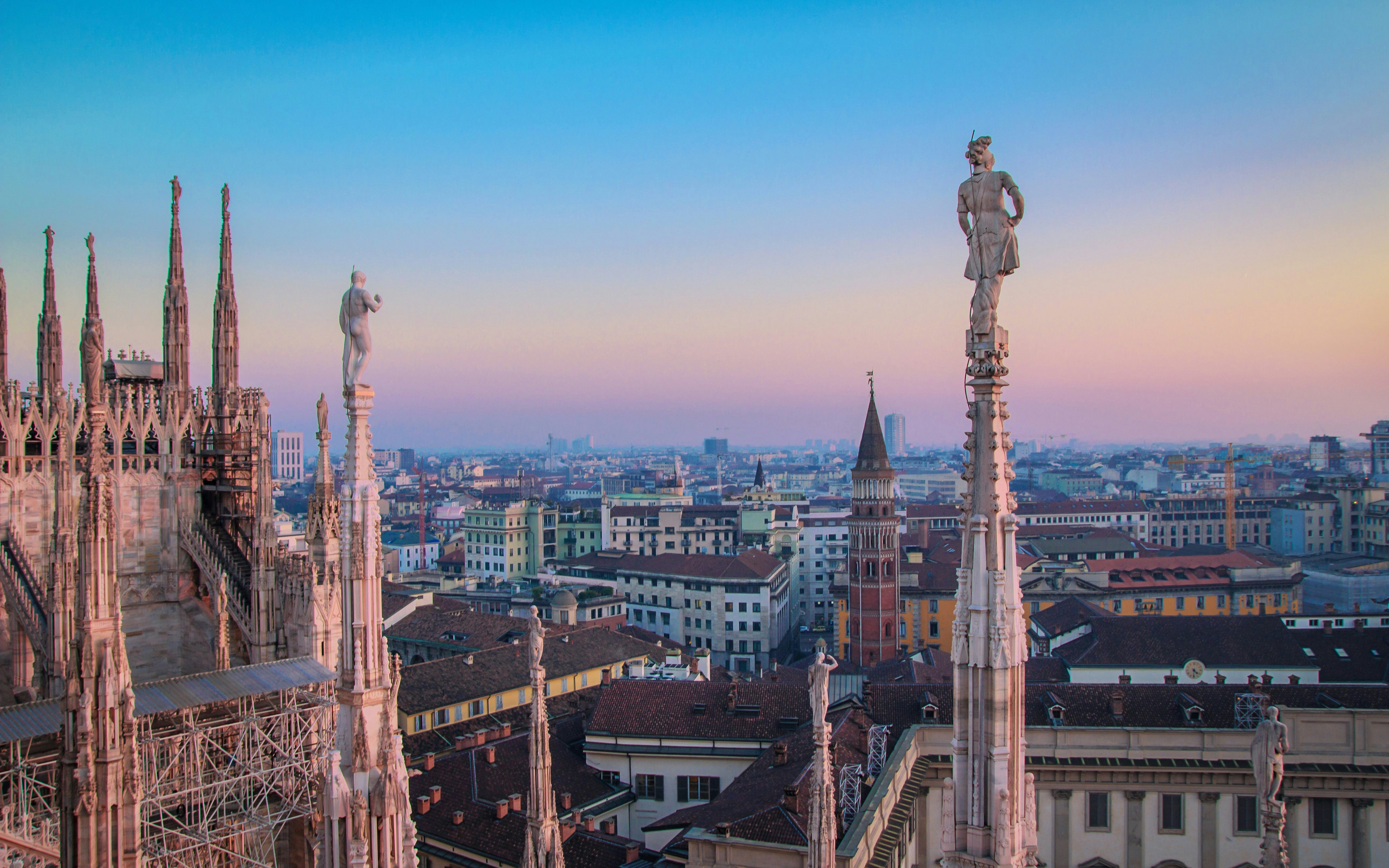 Duomo Milan rooftop before closing