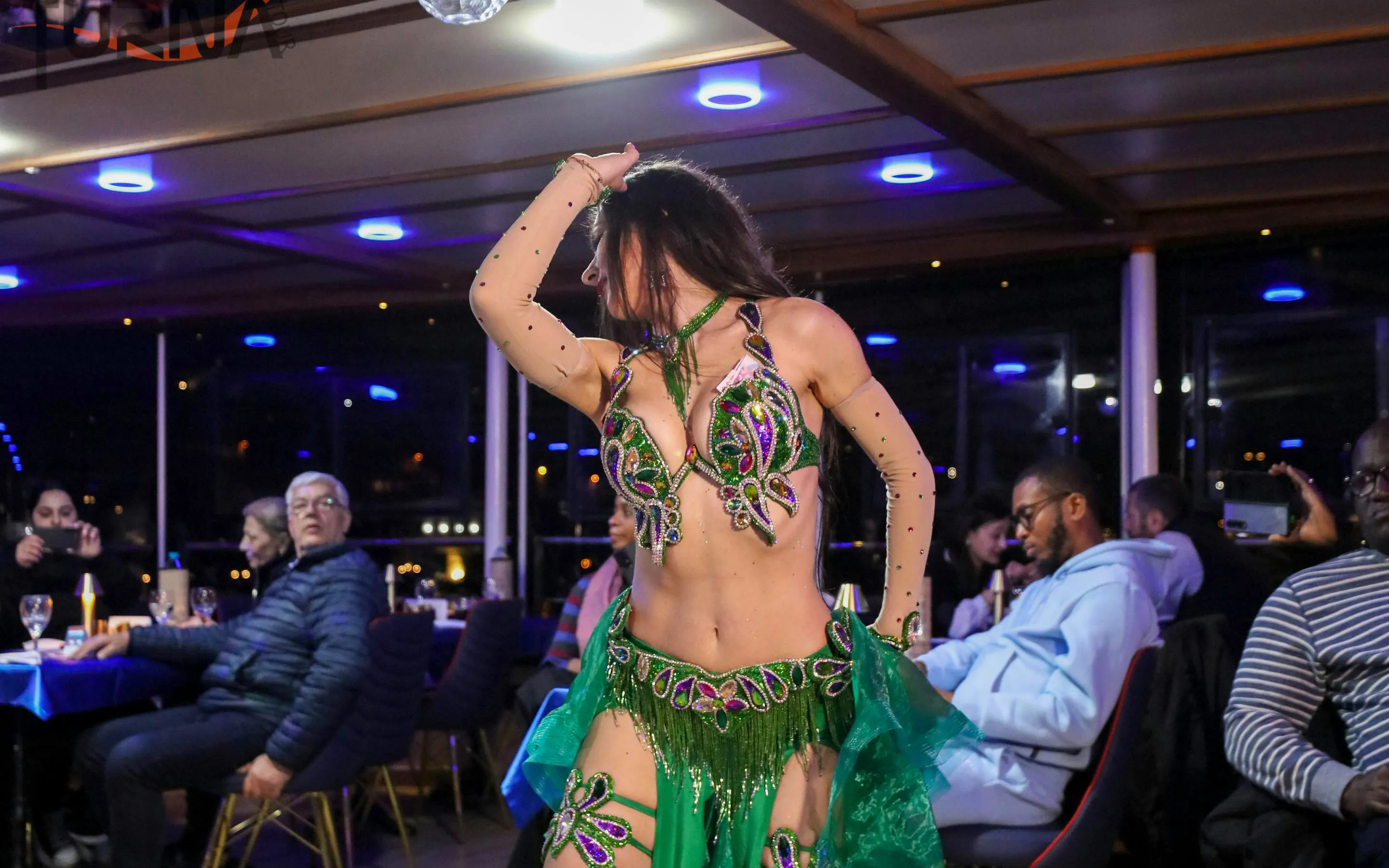 Dancer performing on Bosphorus Dinner Cruise in Istanbul.
