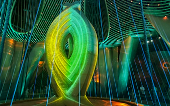 Colorful interior design at the top of Shanghai Tower, Shanghai.