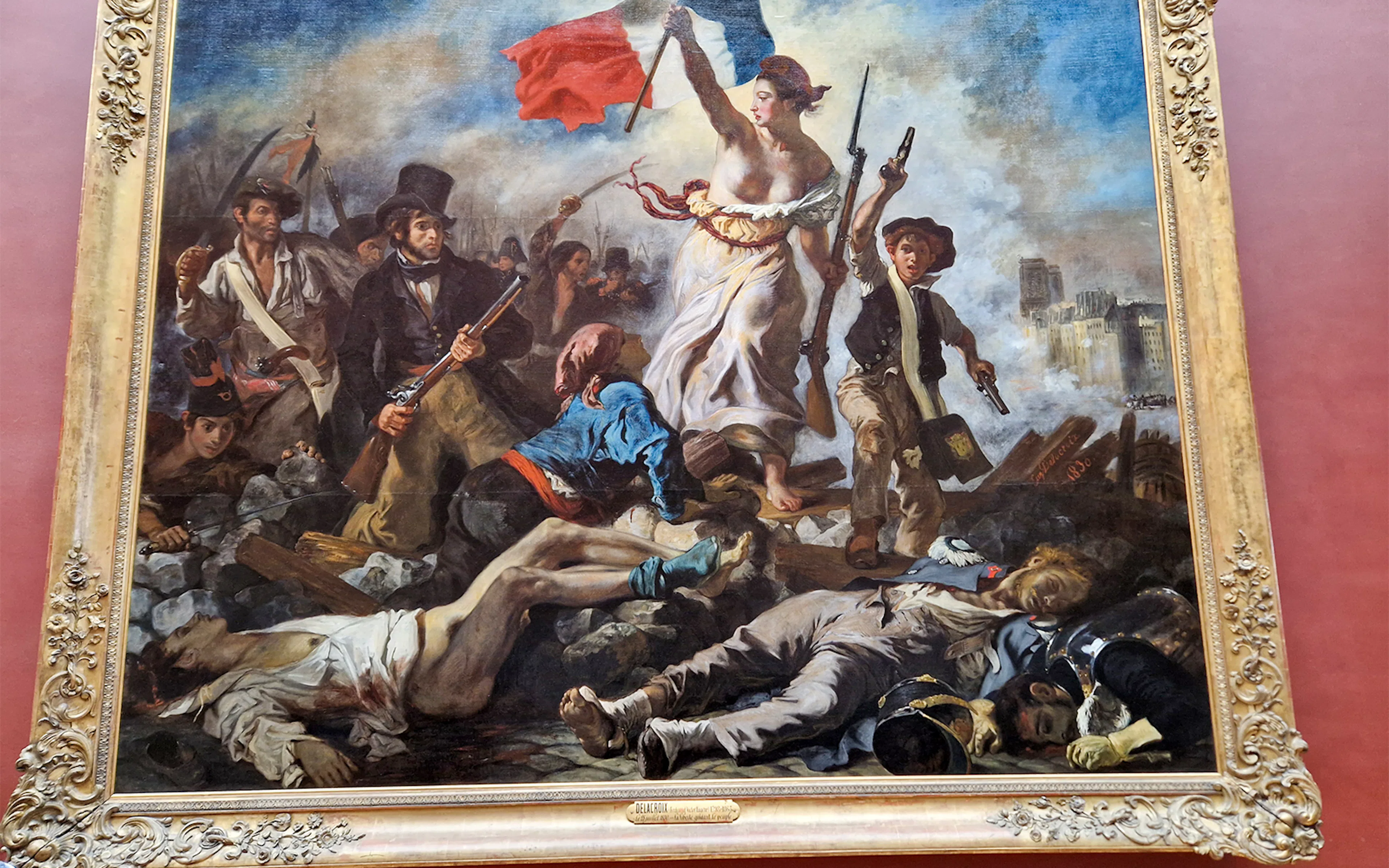 Liberty Leading the People painting at the Louvre Museum, Paris.