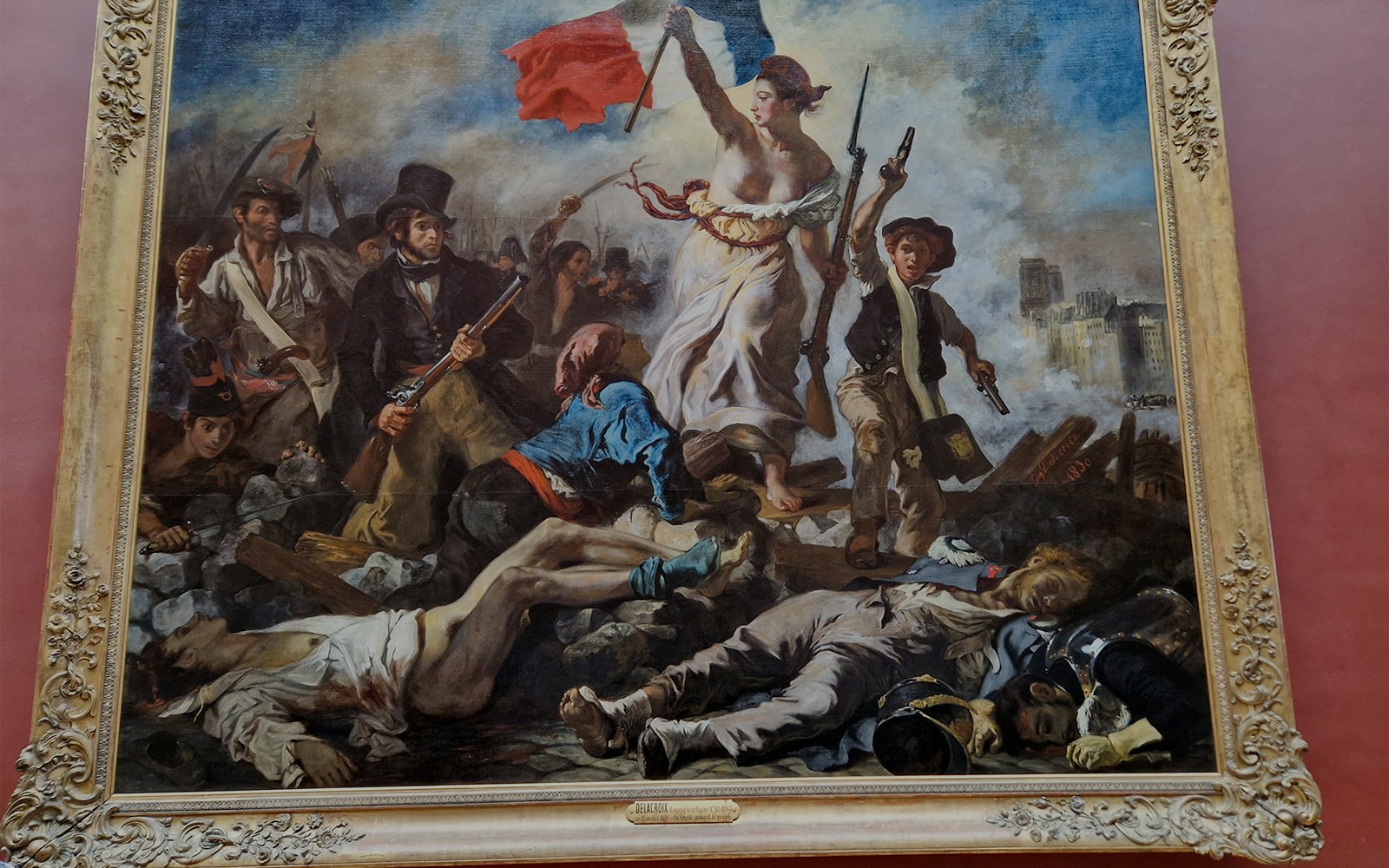 Liberty Leading the People painting at the Louvre Museum, Paris.
