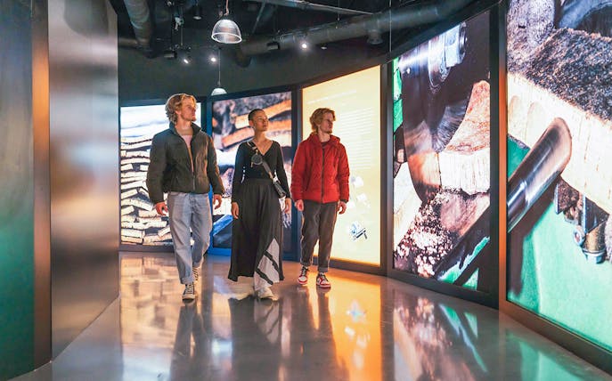 Visitors exploring exhibits at Planet Cork.
