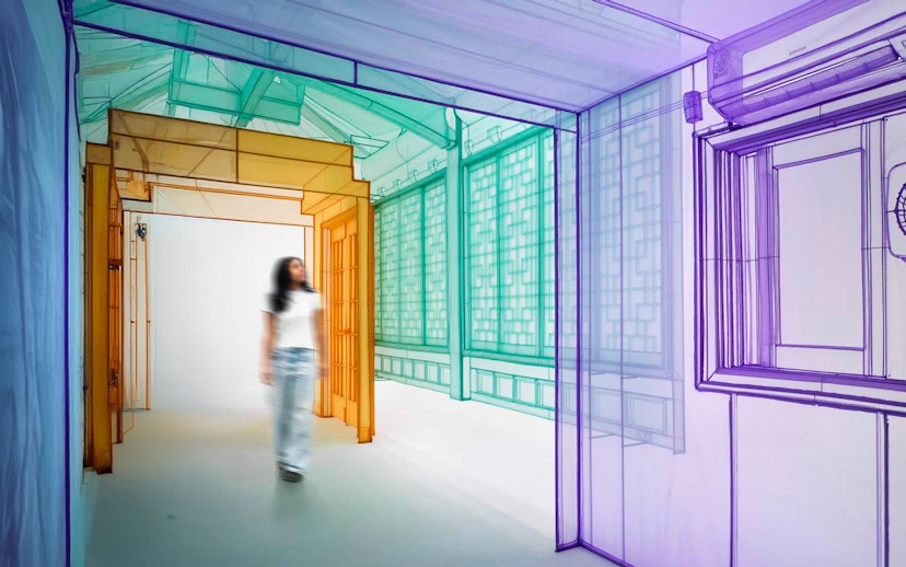 Do Ho Suh's "Walk The House" installation at Tate Modern's Genesis Exhibition.