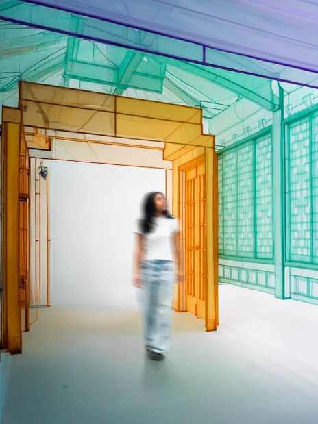 Do Ho Suh's "Walk The House" installation at Tate Modern's Genesis Exhibition.