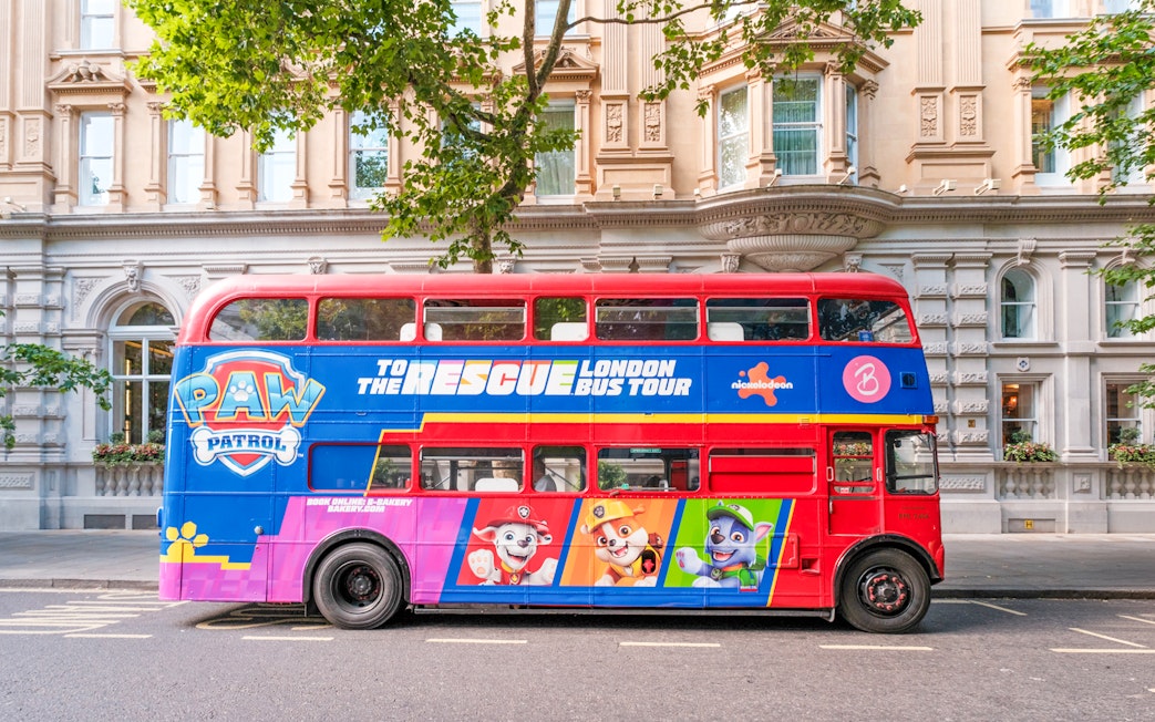 Paw Patrol themed double-decker bus for Brigit’s Afternoon Tea Tour in London.