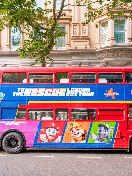 Paw Patrol themed double-decker bus for Brigit’s Afternoon Tea Tour in London.