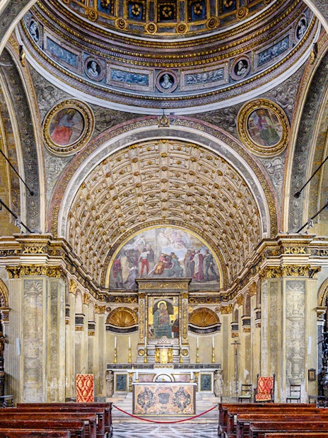 Frescos inside Church of Santa Maria presso San Satiro, Milan.