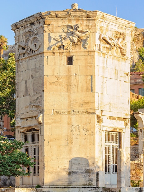 Tower of the Winds at the Agora archaeological site in Athens, Greece.