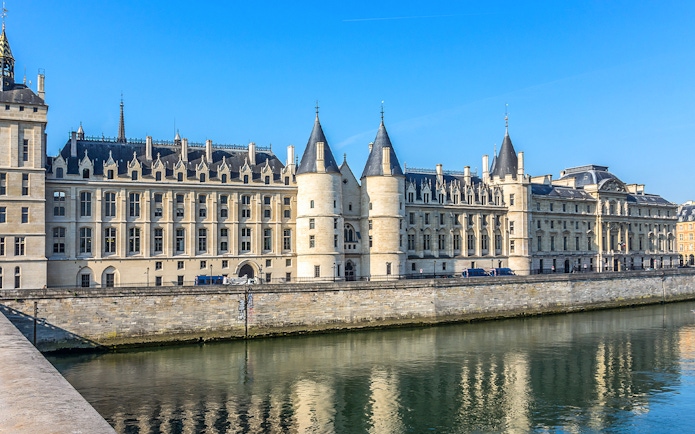Conciergerie Paris historic building along the Seine River.