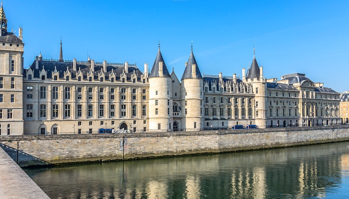 Conciergerie Paris historic building along the Seine River.