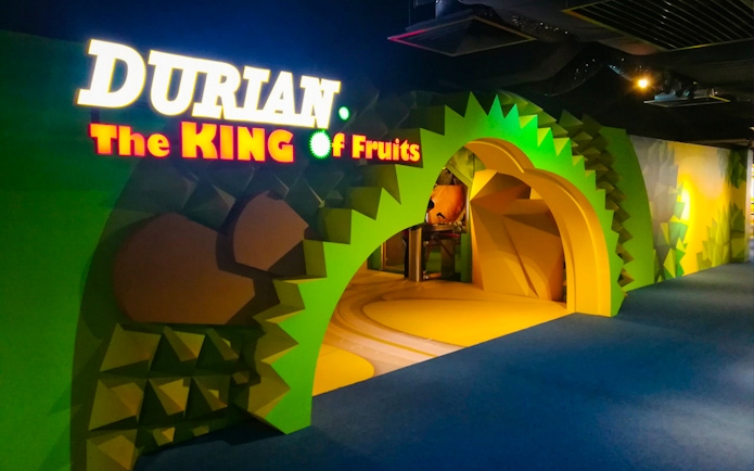 Entrance to Durian King exhibit at The TOP Penang.