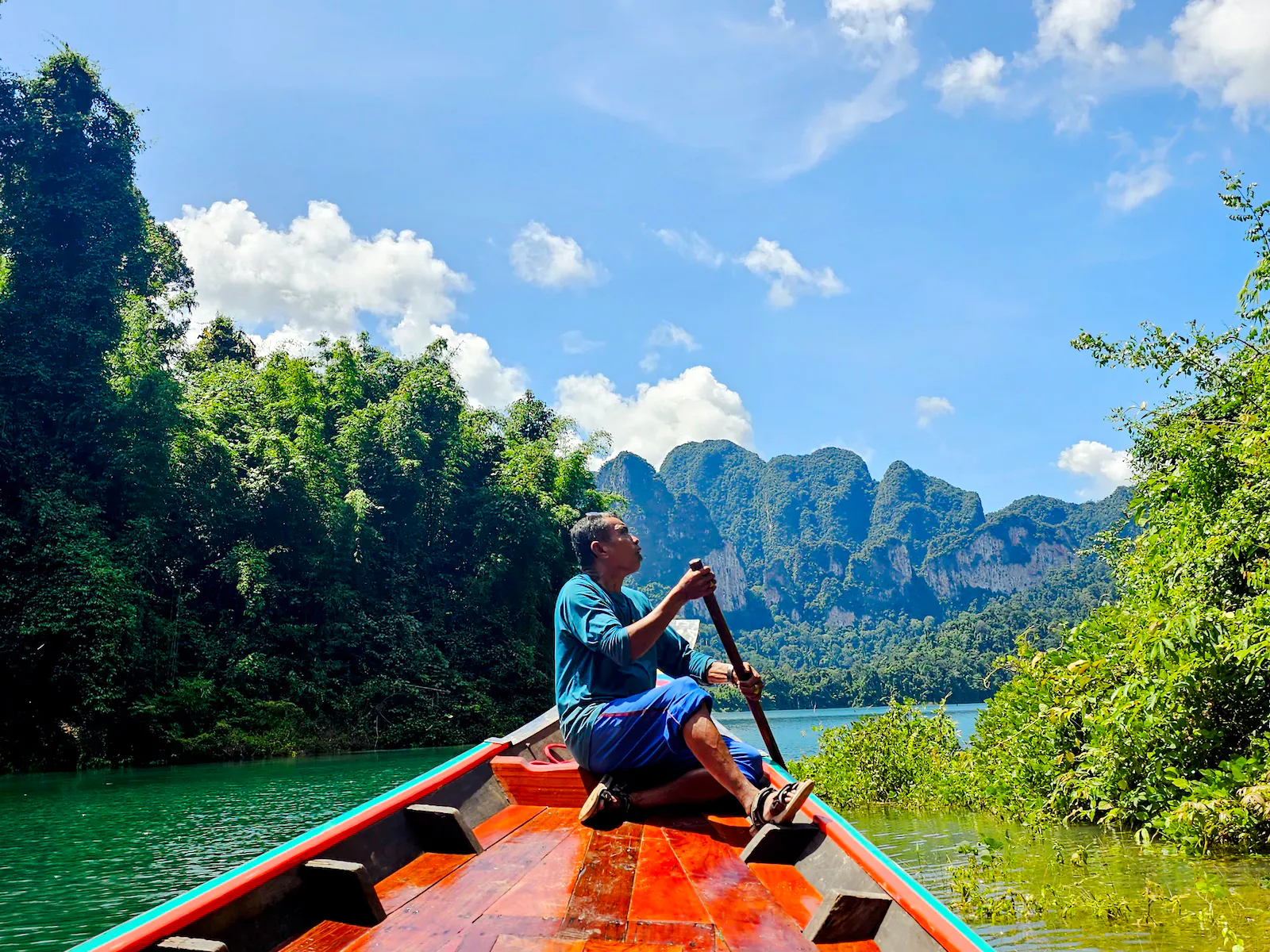 From Phuket/Krabi/Khao Lak: Private Khao Sok Day Trip with Cheow Lan Lake Longtail Boat Tour