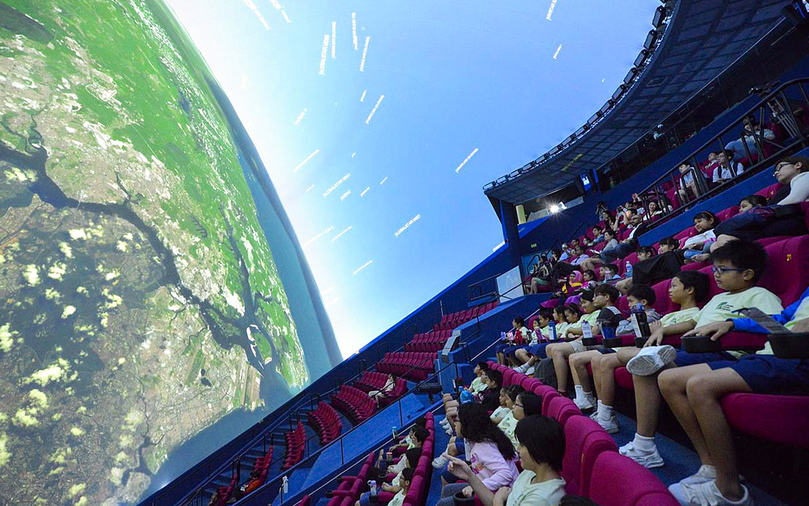 Visitors watching a planetarium show at Science Centre Singapore.