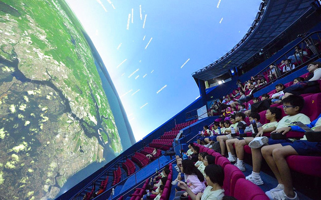 Visitors watching a planetarium show at Science Centre Singapore.