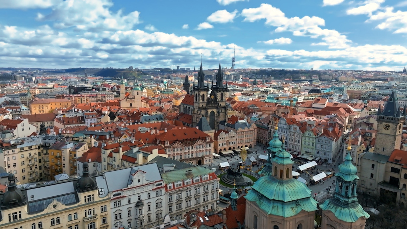 Gondolas on Venice canal with historic buildings in the background, Italy.