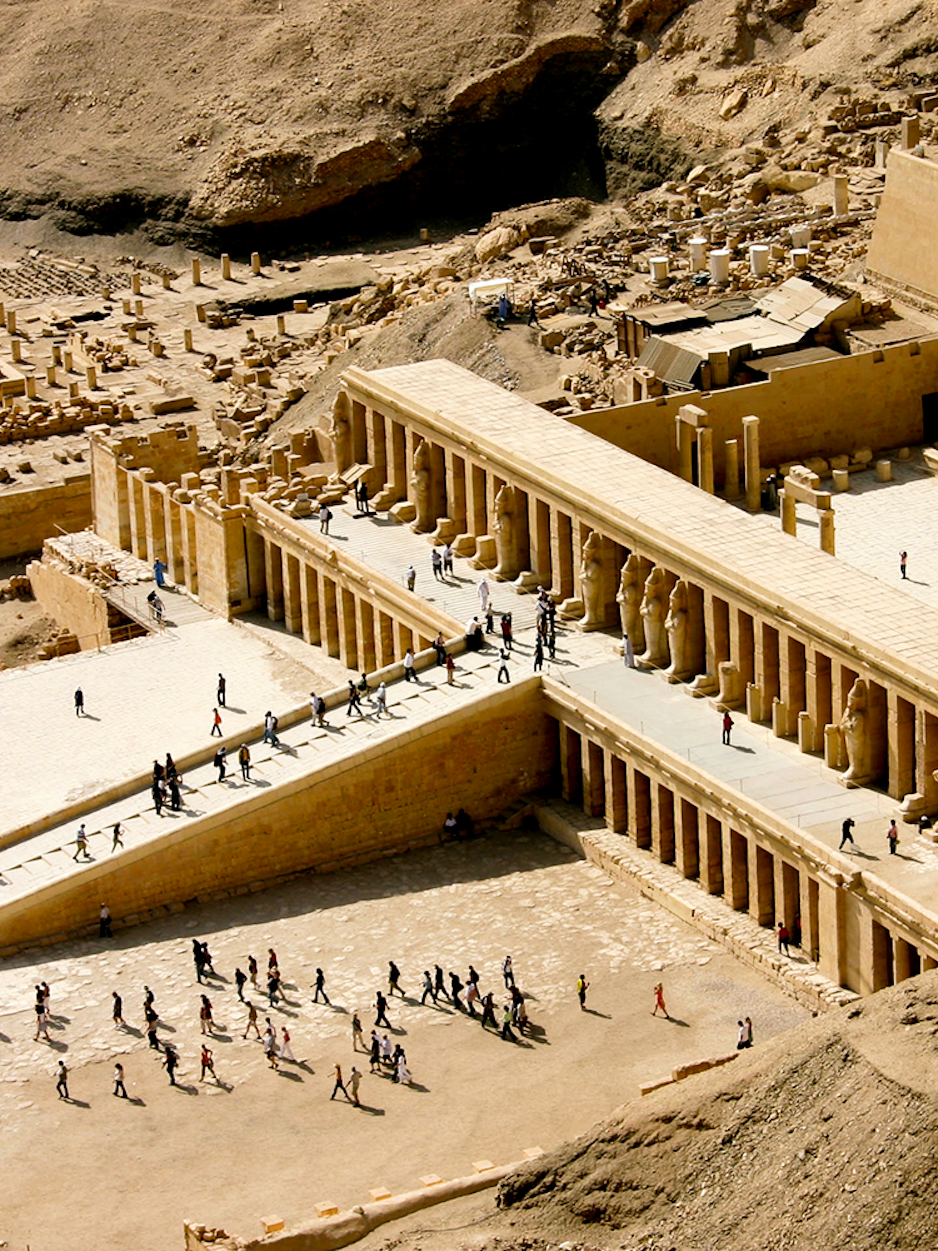 Valley of the Kings temple entrance with ancient hieroglyphics, Luxor, Egypt.
