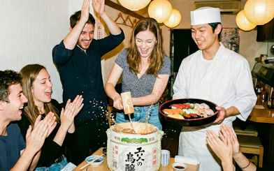 Asakusa Tokyo Sushi Making Class : Sake Ceremony & Whisk Matcha