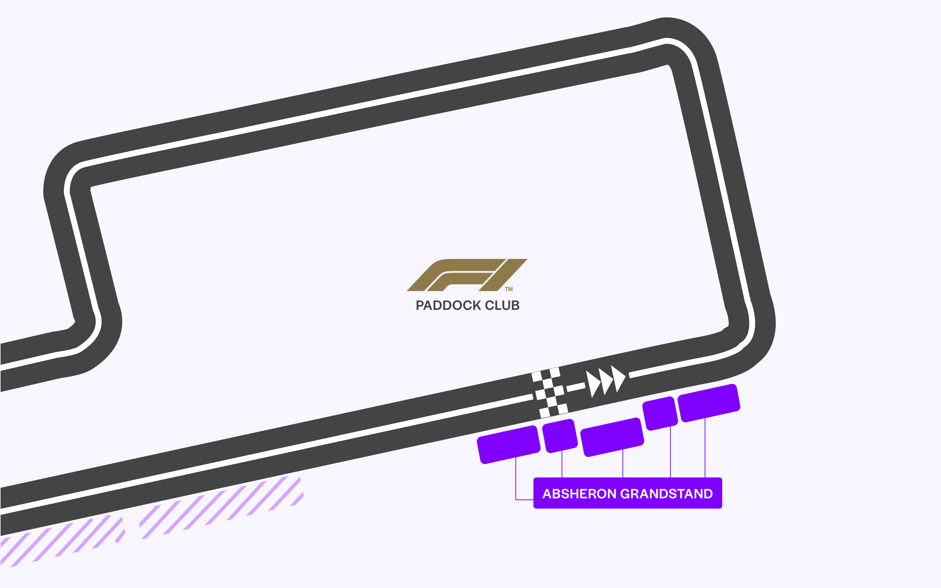 Arquibancada principal Absheron do GP Baku 2023