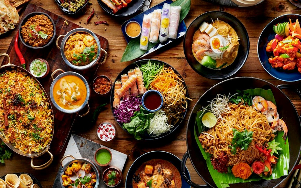 Assorted dishes at Gastronomy Buffet Dinner Experience, Dubai.