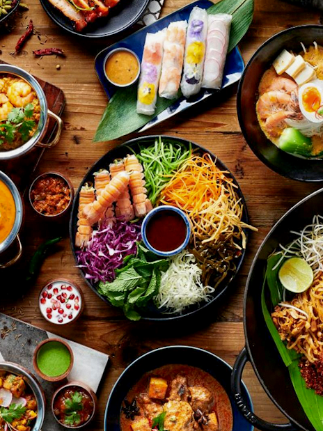 Assorted dishes at Gastronomy Buffet Dinner Experience, Dubai.