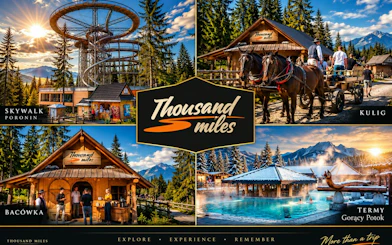SkyWalk Poronin, horse-drawn sleigh ride, Gorący Potok thermal baths, Zakopane tour.