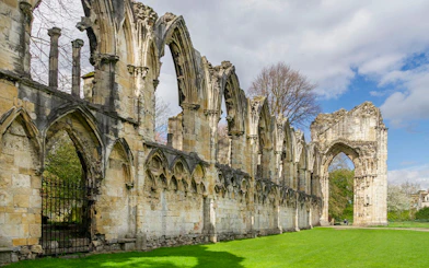 Ruins of St. Mary's Abbey in York, part of the Hop-On-Hop-Off Tour.