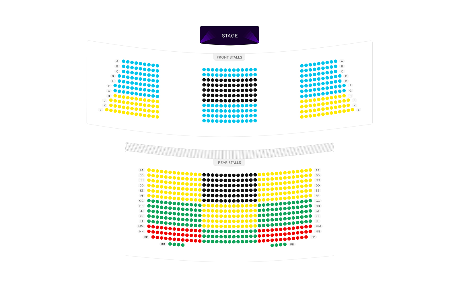 queen elizabeth hall seating map