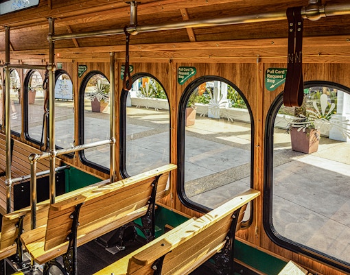 Interiors of I-Ride Trolley