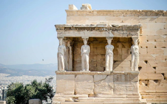 Caryatids of the Erechtheion on the Acropolis in Athens.
